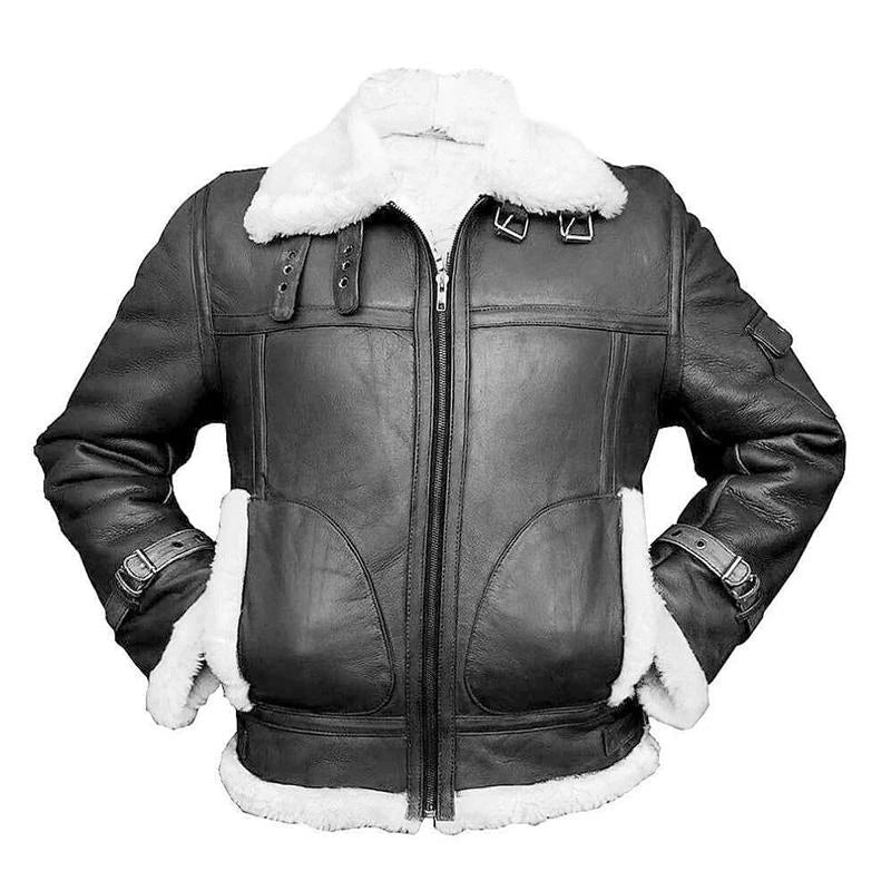 Vintage Leather Bomber Flight Jacket
