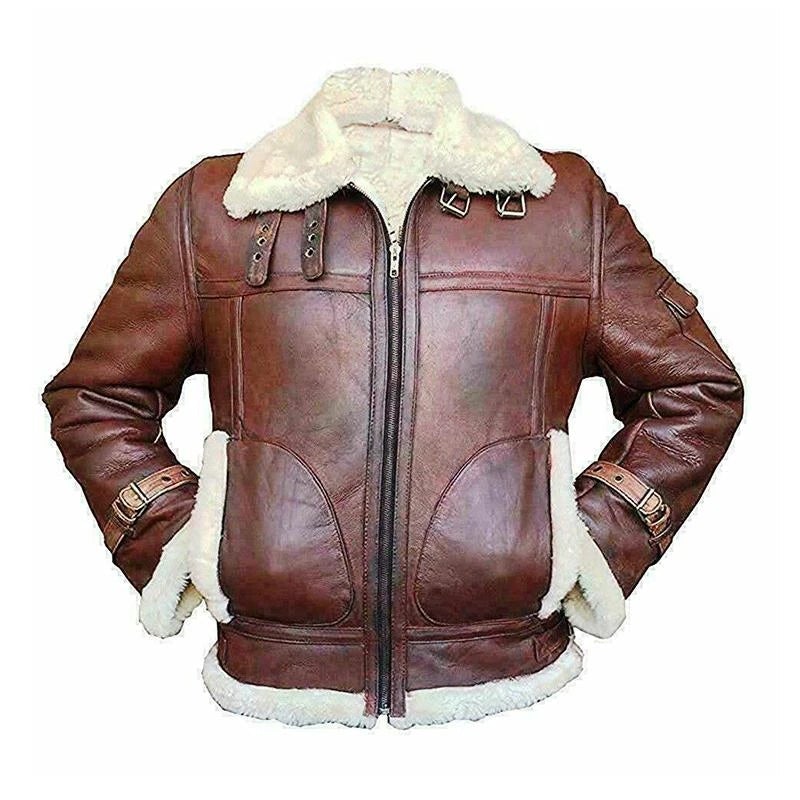 Vintage Leather Bomber Flight Jacket