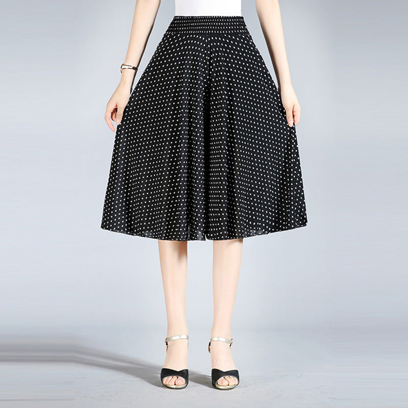 Kvinners vintage stil culottes med brede ben