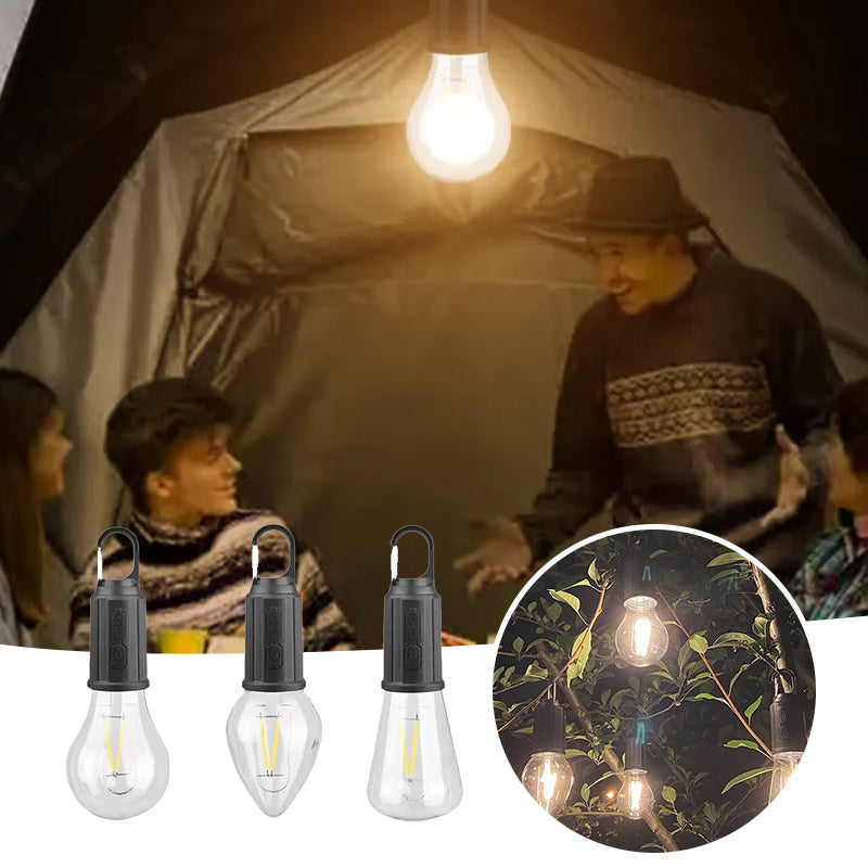 2023 Ny Utendørs Camping Hengende Type-C Lade Retro Pære Lys