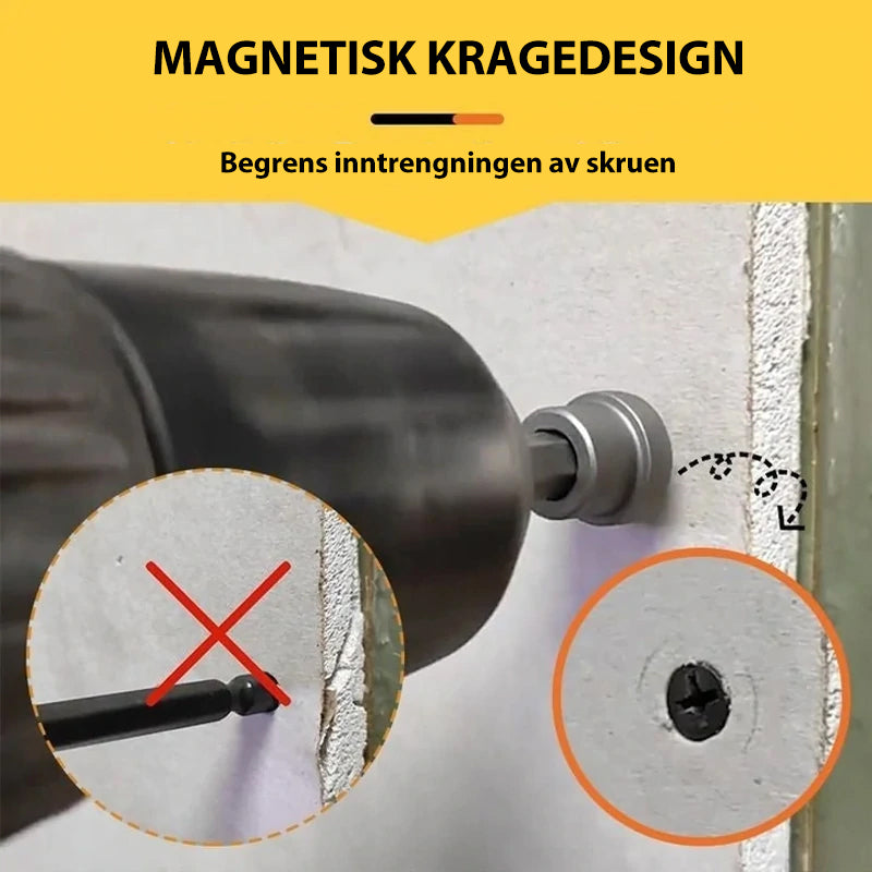 Magnetiske posisjoneringsskrutrekkerbits (5 stk)