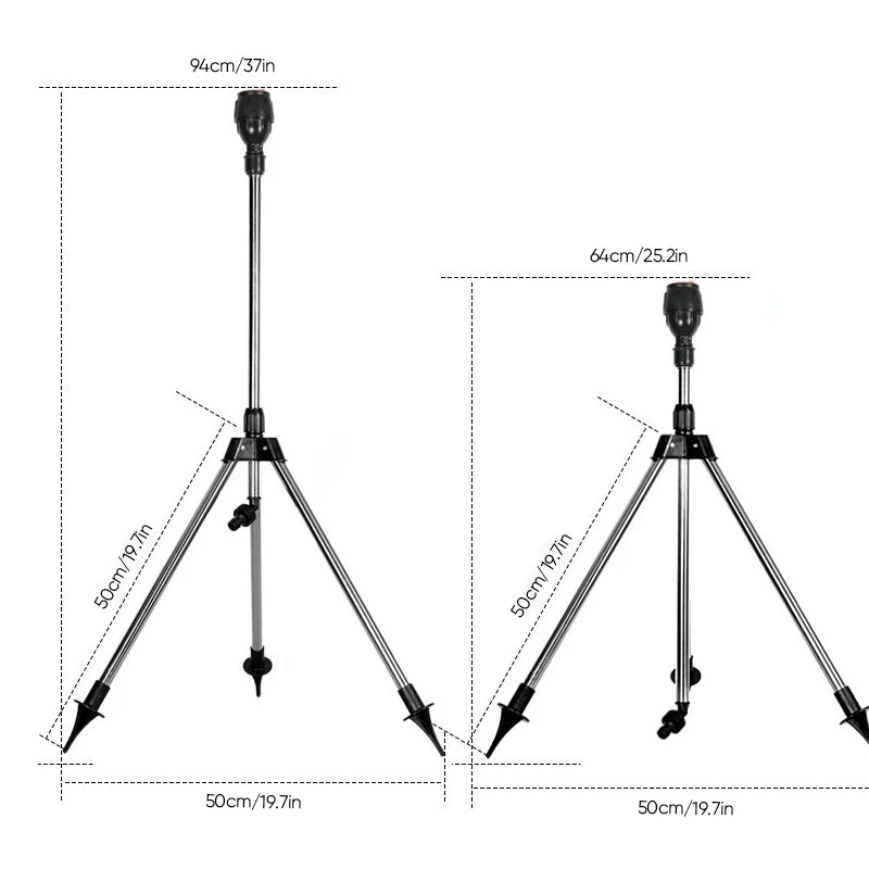 Roterende stativ sprinkler