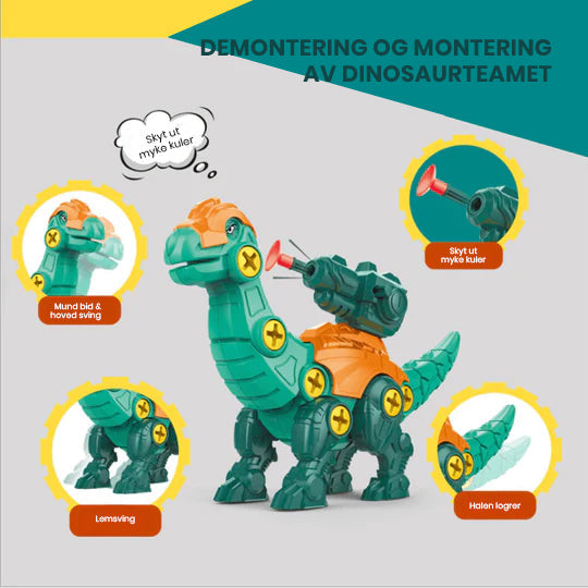 Gjør det selv dinosaur byggesett leketøy