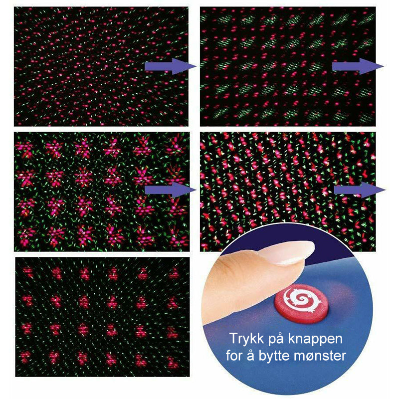 Star Shower Bevegelse Laser Lys