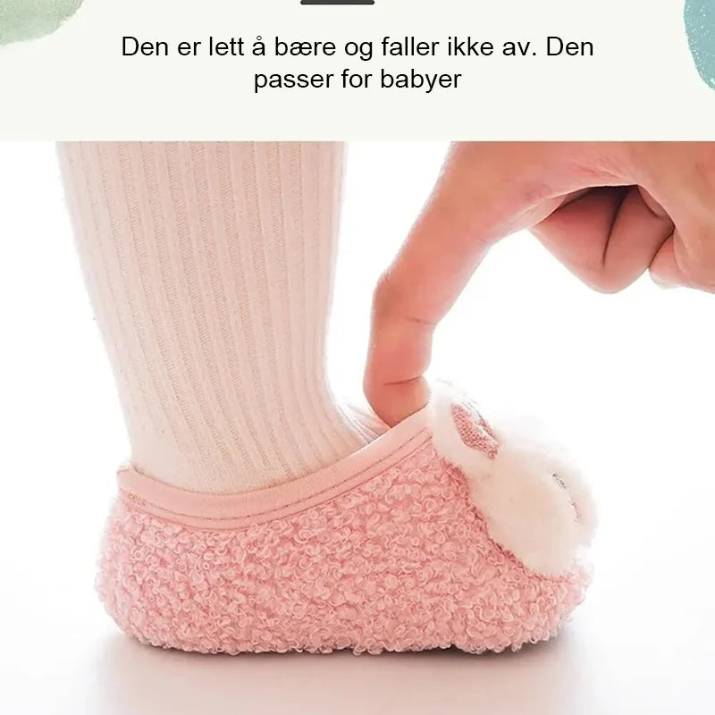 Søte pels babysokk sko