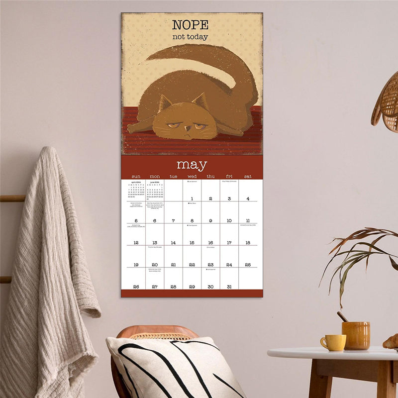 Et år med Snarky Cats 2024 veggkalender
