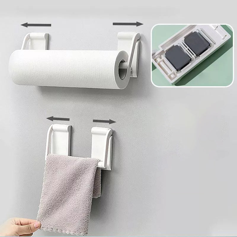 Magnetisk justerbar kjøkkenpapir holder