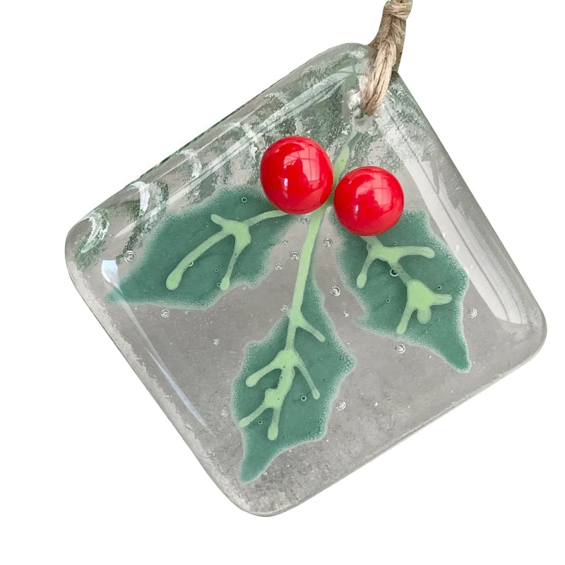 Juletrepynt av smeltet glass
